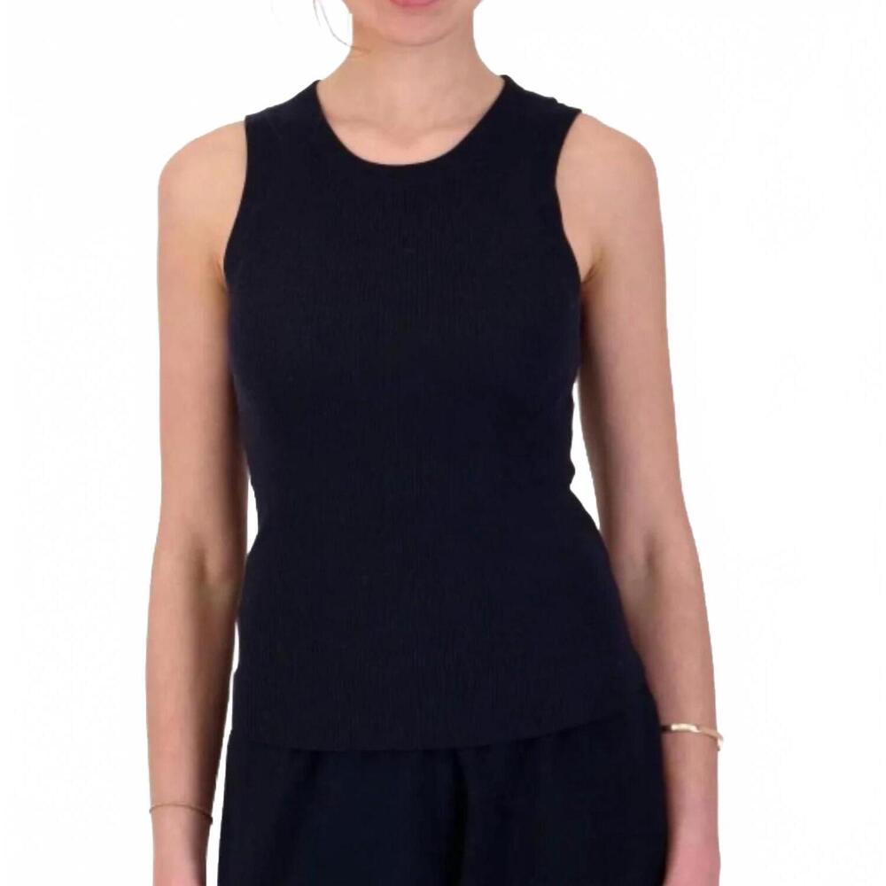 NEW ALLUDE women's ribbed tank top in black
